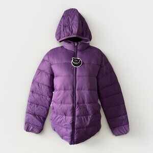 Cecorc Puffer Jacket Purple Girls YOUTH size 14 Years Hooded Outdoor Coat NWT